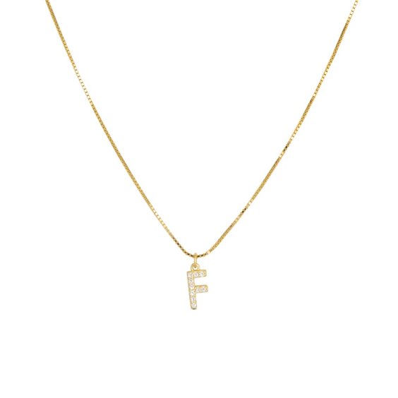 Collana Dilvdò Donna Letters in Argento Zircone CLDOF - CLDOF